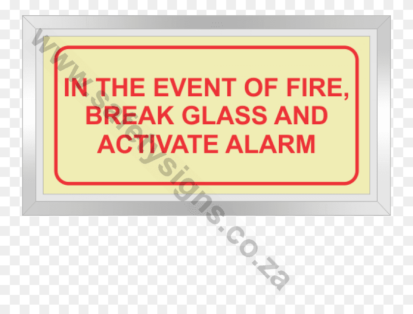 751x579 In The Event Of Fire Break Glass And Activate Alarm Sign, Text, Paper, Label HD PNG Download