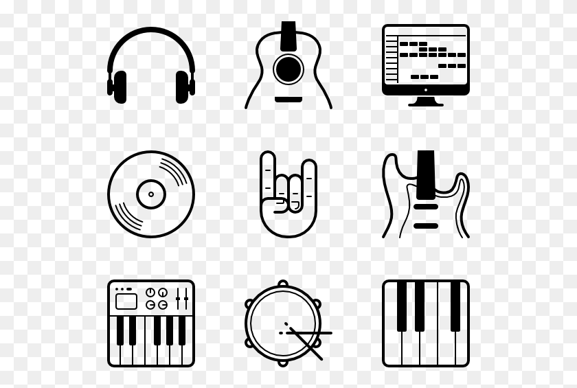 529x505 In The Studio Instrumental Icon, Gray, World Of Warcraft HD PNG Download