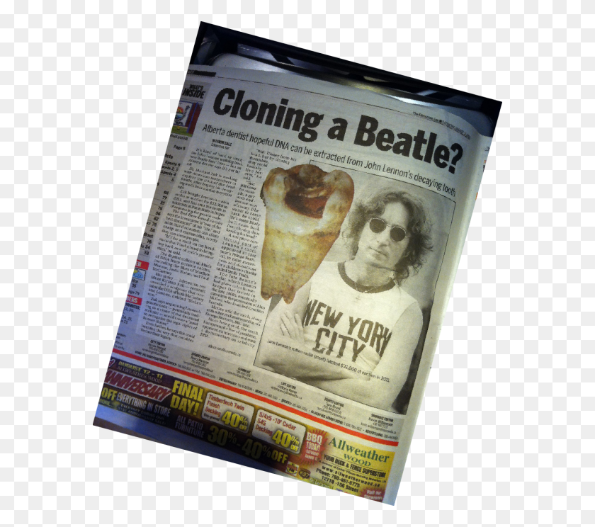 578x684 In Their Heyday The Beatles May Have Been As John Newspaper, Text, Sunglasses, Accessories HD PNG Download