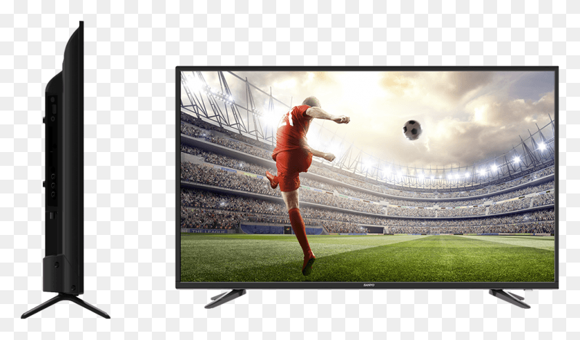 1018x564 Inch Full Ips Led Tv Sanyo Led Tv 49 Inch Price, Person, Human, Monitor HD PNG Download