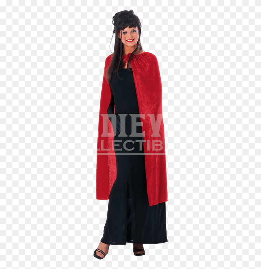 462x805 Inch Red Panne Velvet Costume Cape Costume, Clothing, Apparel, Scarf Descargar Hd Png