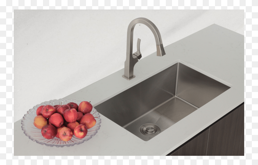 751x478 Inch Undermount Single Bowl 16 Gauge Stainless Steel 18g Stainless Steel Kitchen Sinks, Sink Faucet, Plant, Fruit HD PNG Download