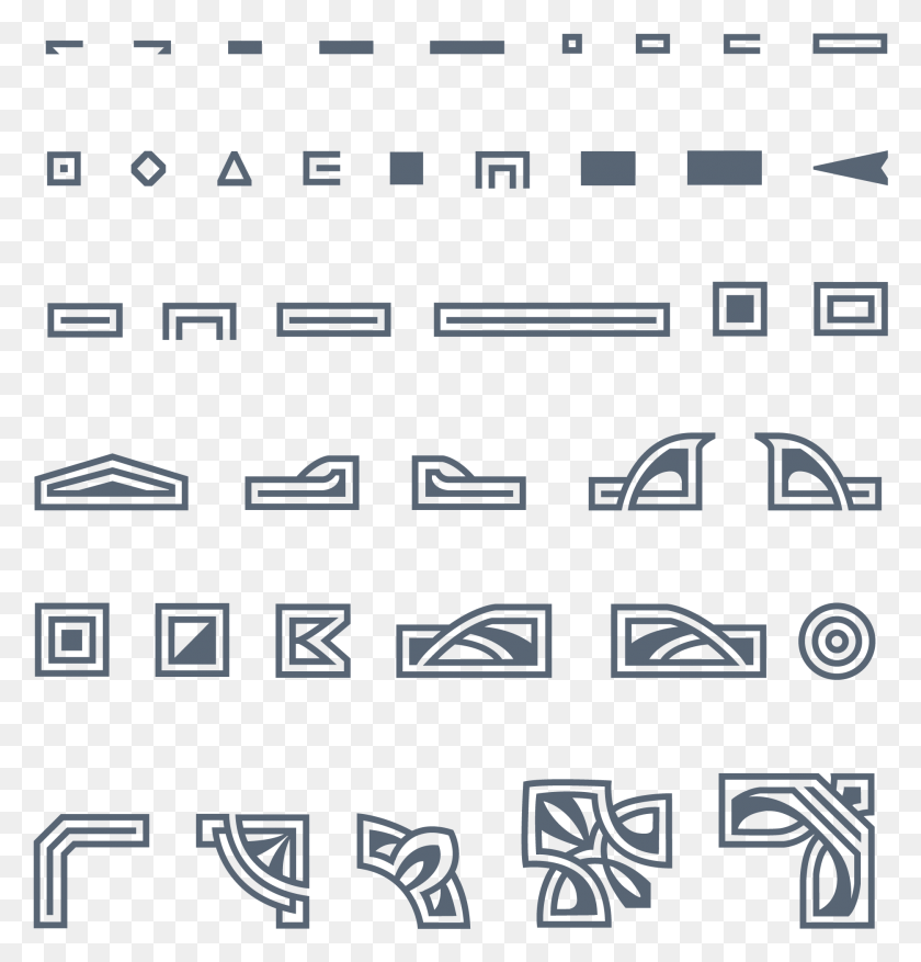 1871x1961 Included In The Full Vector Pack Art Deco Symbols, Text, Alphabet, Number HD PNG Download