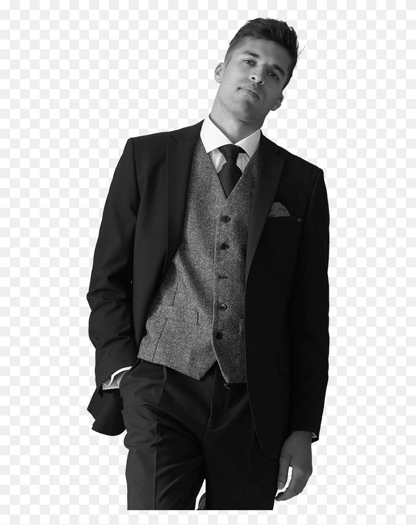 493x1001 Incorporatewear Generic Model Black And White Tuxedo, Clothing, Apparel, Suit HD PNG Download