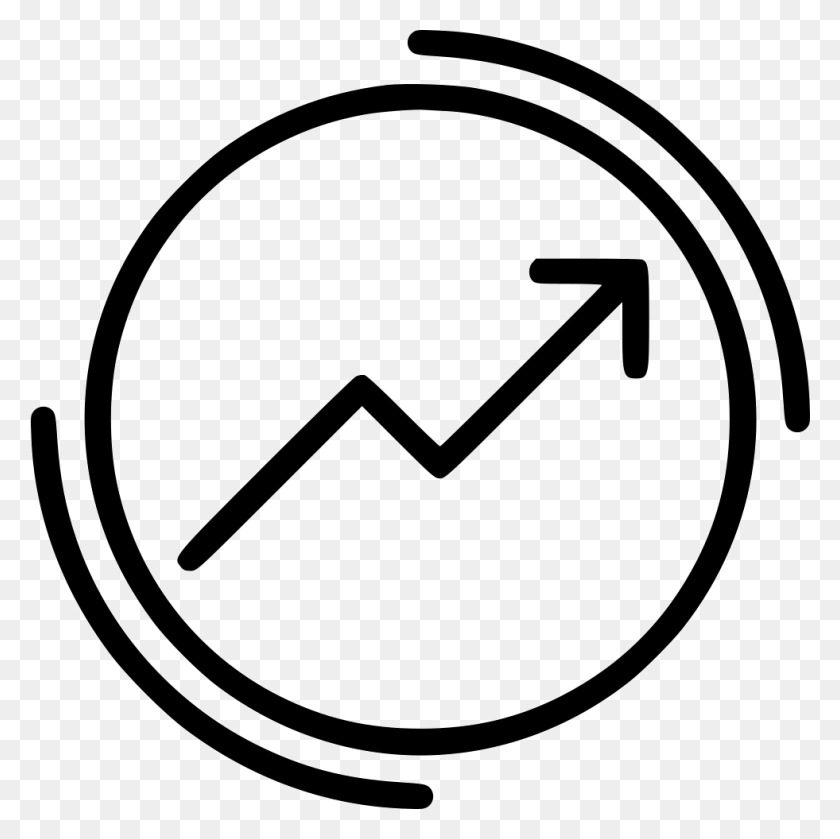 981x980 Increase Report Circle Round Arrow Comments Increase Icon Circle, Symbol, Sign, Road Sign HD PNG Download