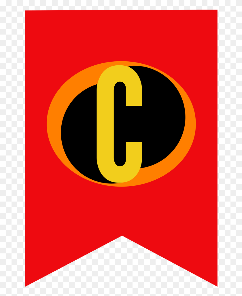 673x968 Incredibles Theme Party Banner Free Printable Incredibles Letter E, Number, Symbol, Text HD PNG Download