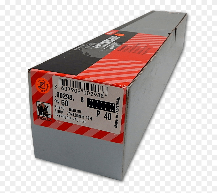 643x686 Descargar Png Indasa Rynogrip Red Line 70X420Mm Velcro Speed ​​File Contenedor De Envío, Caja, Cartón, Entrega De Paquete Hd Png