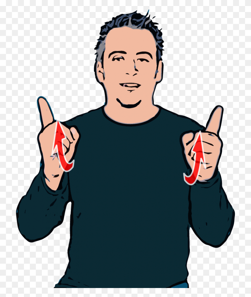 735x931 Index Finger Extended On Both Hands Pointing Forwards Boss In Sign Language, Person, Human, Clothing HD PNG Download