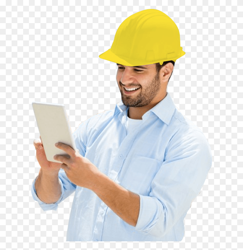 626x806 Index Of Construction Workers Holding Ipads, Person, Human, Clothing HD PNG Download