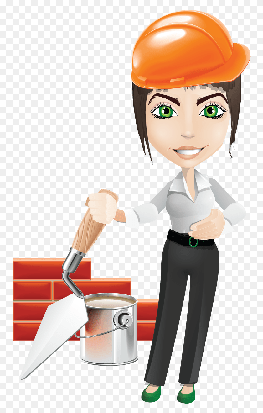 762x1257 Index Of Wp Content Uploads Female Construction Worker Cartoon, Person, Human, Hardhat HD PNG Download