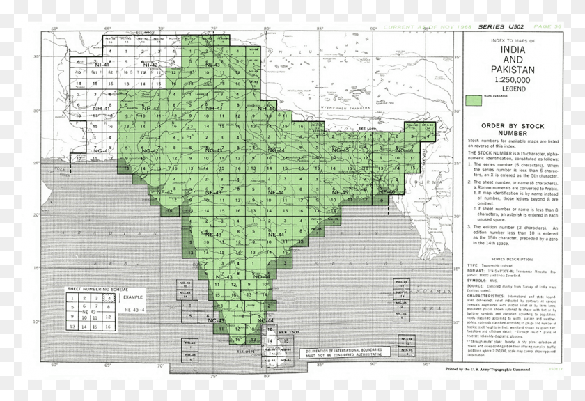 1064x704 Index To Maps Of India And Pakistan Survey Of India Map Sheet 45d, Plot, Atlas, Diagram HD PNG Download