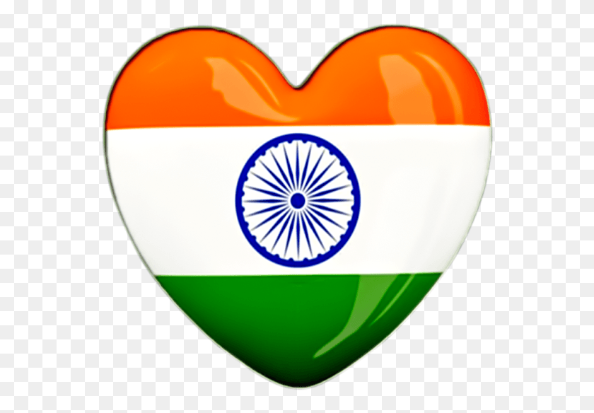 558x524 India Flag Transparent Images Indian Flag Love, Balloon, Ball, Heart HD PNG Download
