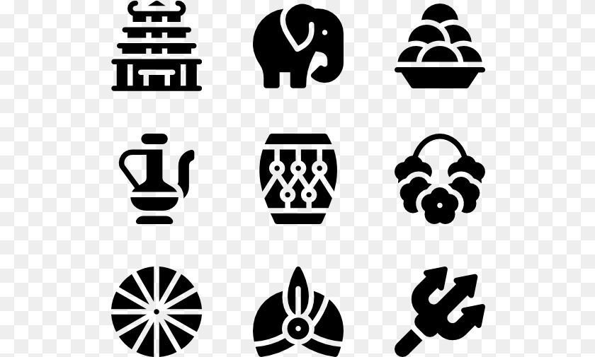 India Icon Financial, Gray Sticker PNG