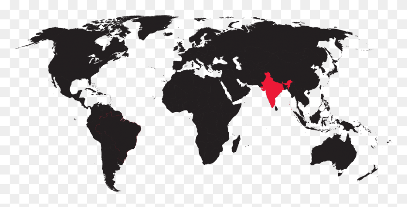 891x420 Индия Является 5-М По Величине Производителем Кофе Учетная Карта Мира Для Отслеживания, Диаграмма, Атлас, Участок Hd Png Скачать