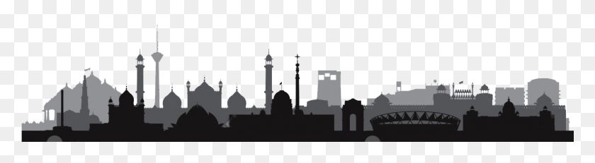 1276x281 Horizonte De La India Horizonte De La India Silueta, Arquitectura, Edificio Hd Png