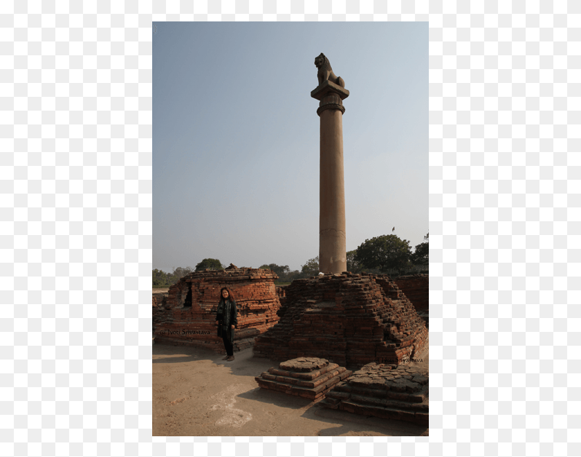 401x601 India Vaishali Bihar Anand Stupa And Ashoka Pillar Wonders Of The World, Person, Human, Architecture HD PNG Download