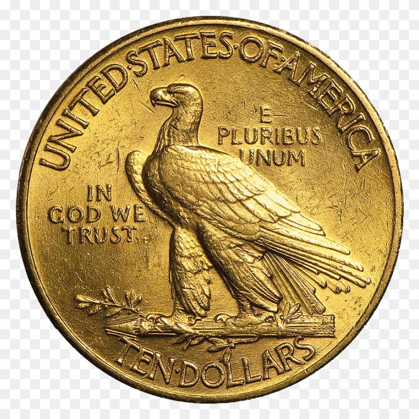 851x851 Indian Eagle Contains Indian Head 10 Dollar Gold Coin, Bird, Animal, Money HD PNG Download
