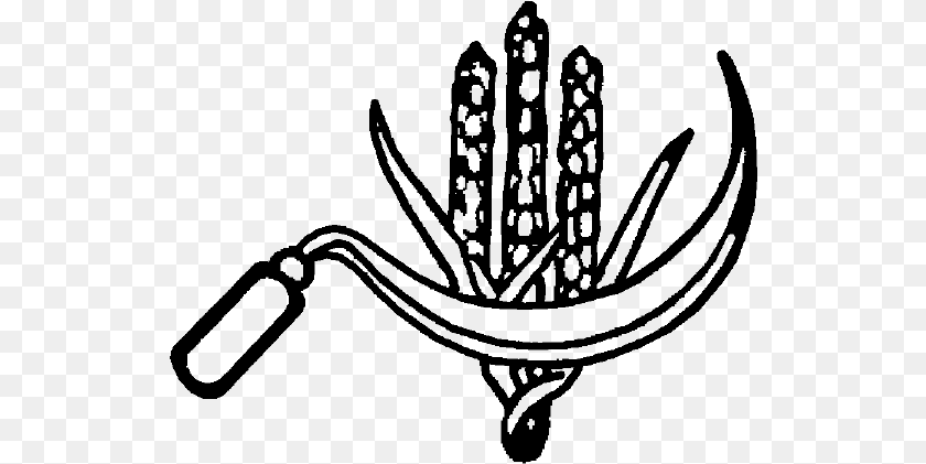 534x421 Indian Election Symbol Ears Of Corn And Sickle Communist Party Of India Cpi Symbol, Electronics, Hardware, Cutlery, Fork Sticker PNG