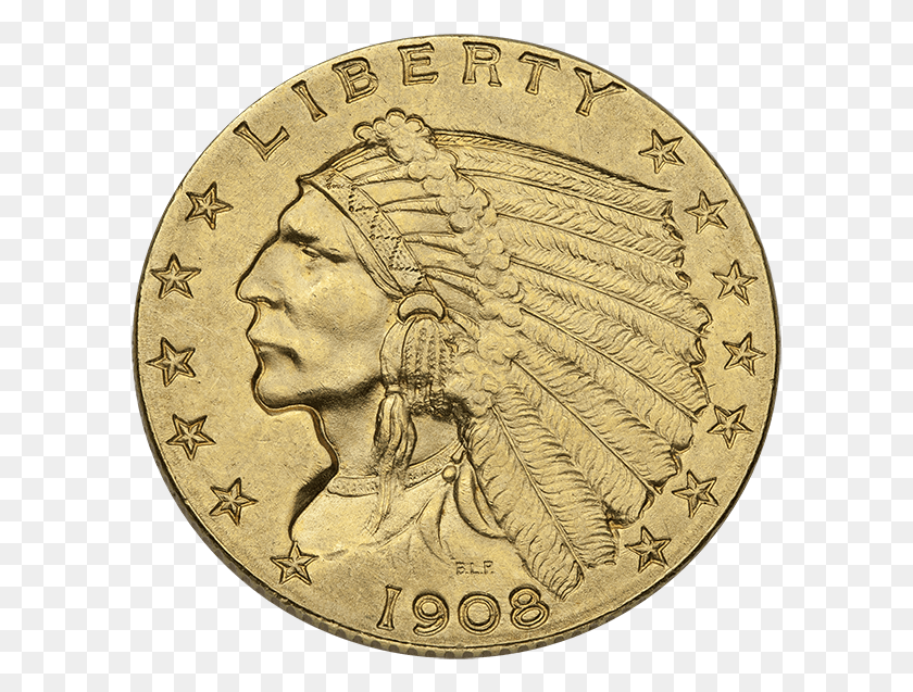 599x577 Indian Head Gold Xf Indian Head, Coin, Money, Elephant HD PNG Download
