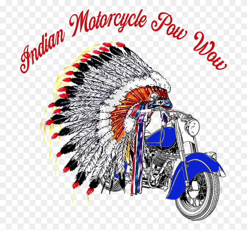 705x722 Descargar Png Motocicleta India Pow Wow Nativo Americano Tocado Diseño De Tatuaje, Vehículo, Transporte, Coche Hd Png
