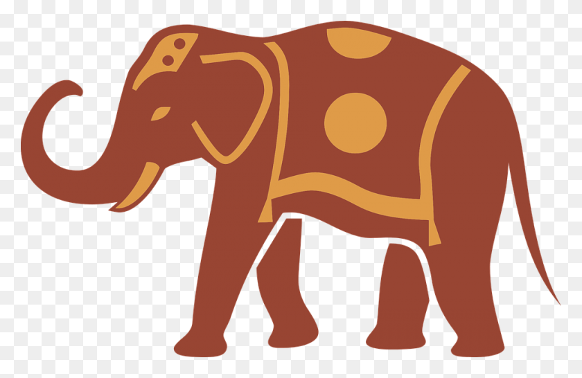 960x599 Elefante Indio Pintado Png / Mamífero Animal Hd Png