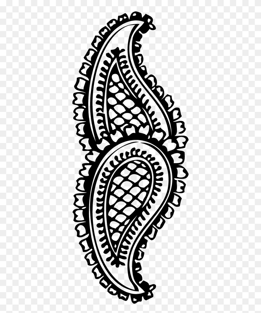 374x947 Индийский Узор Мотив Стикер Стены Дизайн Татуировки Хной, Текст, На Открытом Воздухе, Серый Png Скачать