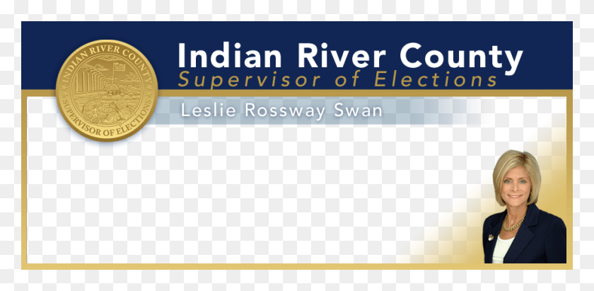 960x432 Indian River County Supervisor Of Elections Coin, Person, Human, Text HD PNG Download