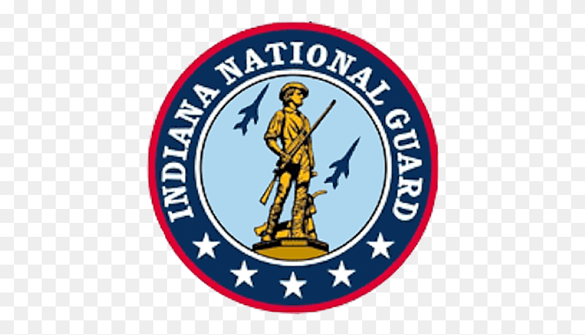 422x421 Indiana Guard Soldiers Back Home From Kuwait Deployment United States Army National Guard Logo, Person, Human, Symbol HD PNG Download