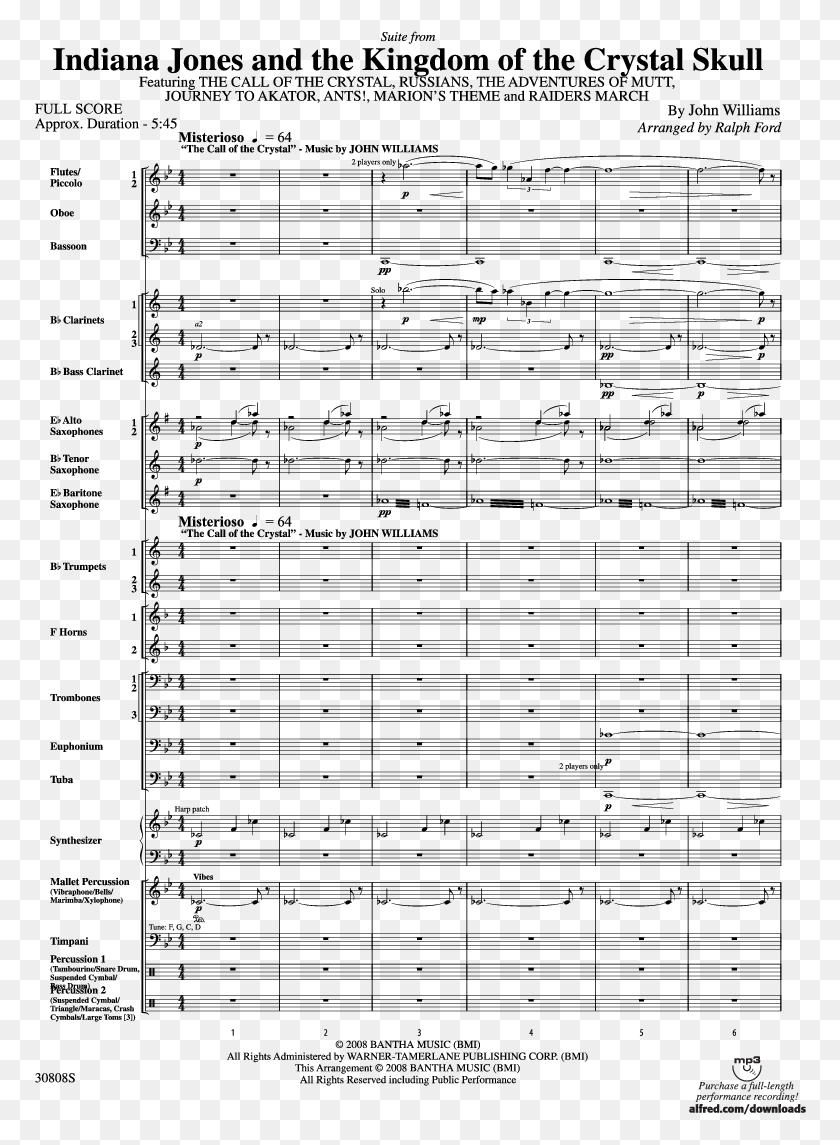 772x1085 Indiana Jones And The Kingdom Of The Crystal Skull Indiana Jones Theme Sheet Music, Gray, World Of Warcraft HD PNG Download