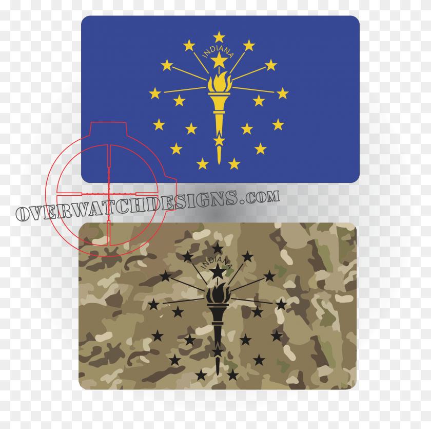 2156x2144 Indiana State Flag Sticker Indiana State Flag, Military Uniform, Military, Lighting HD PNG Download