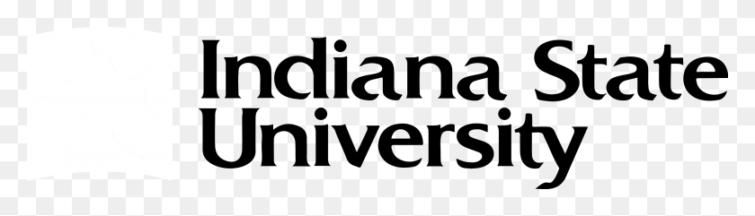 2400x559 Indiana State University Logo Black And White Human Action, Gray, World Of Warcraft HD PNG Download