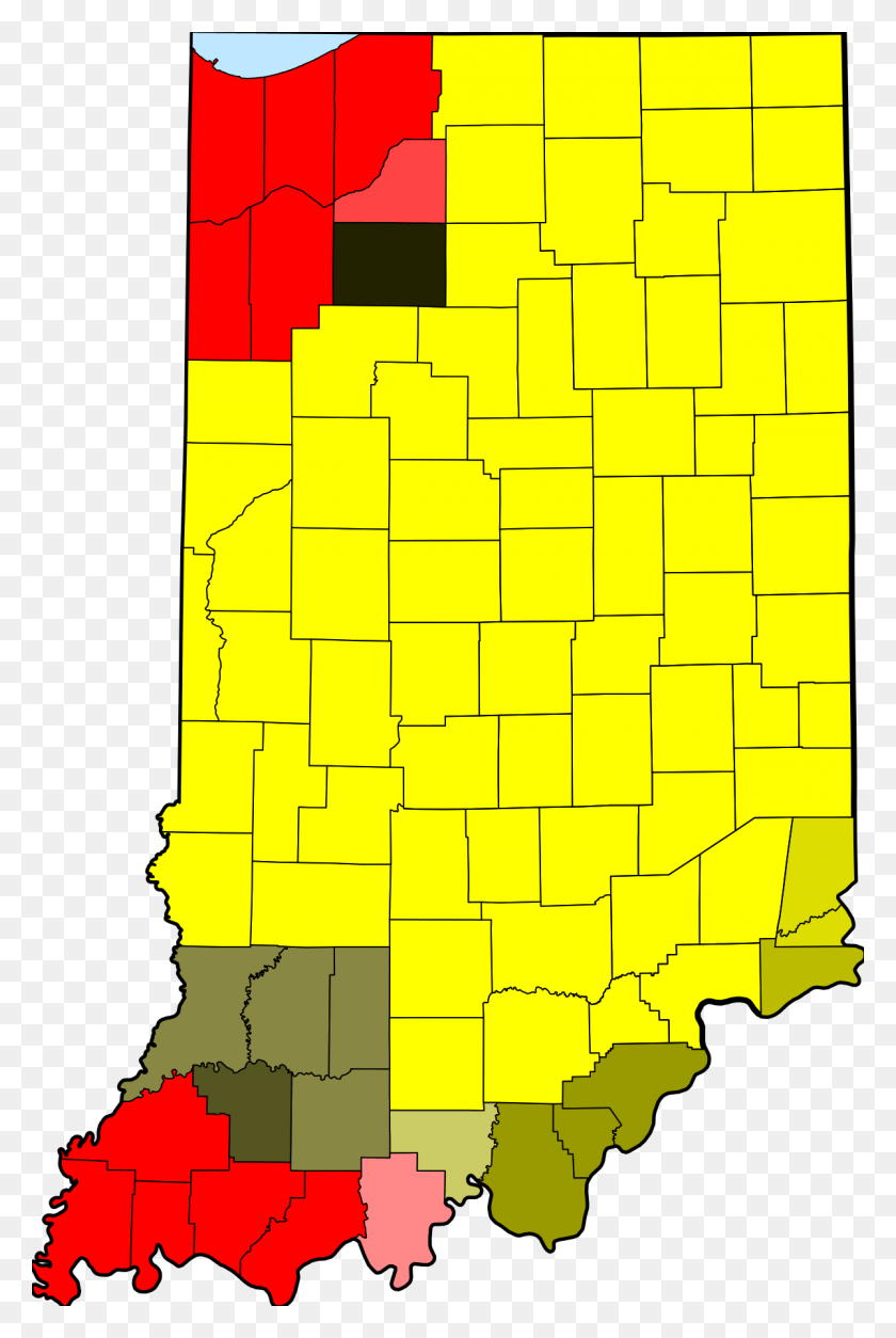 1200x1838 Indiana Time Zone Map 2017, Pac Man, Graphics HD PNG Download