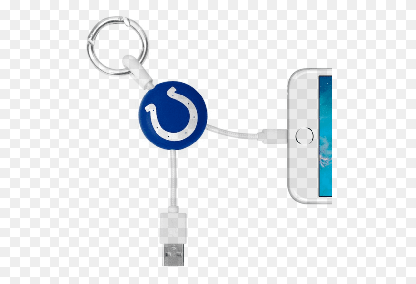501x514 Indianapolis Colts Lightning Key Ring Cable Keychain, Electronics, Security HD PNG Download