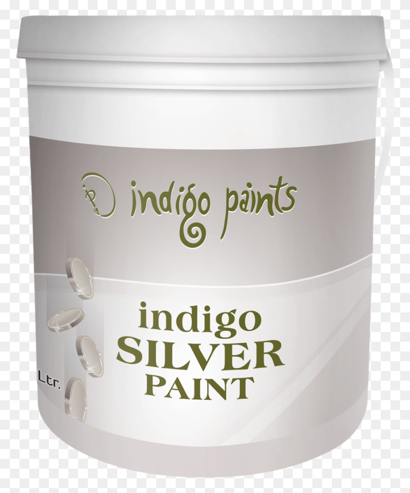 872x1063 Indigo Silver Bucket Copy, Paint Container HD PNG Download