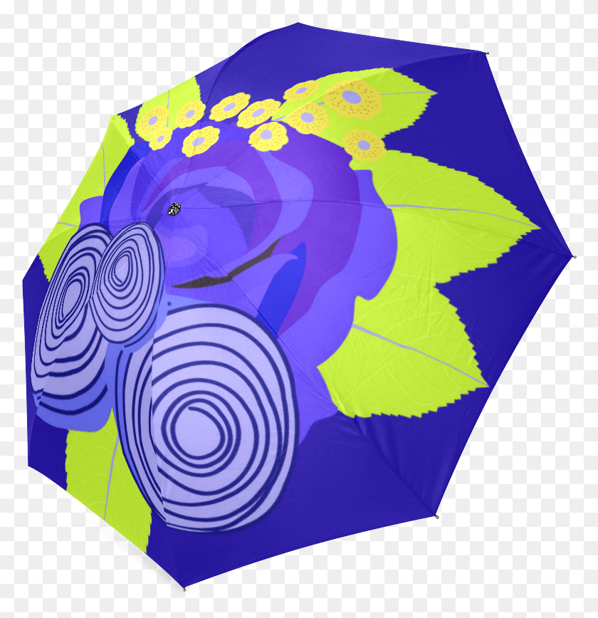 780x808 Indigo Watercolor Roses Floral Foldable Umbrella Rose, Graphics, Rug HD PNG Download