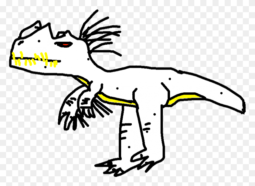 799x566 Indominus Rex Drawing Copy, Reptile, Animal, Dinosaur HD PNG Download