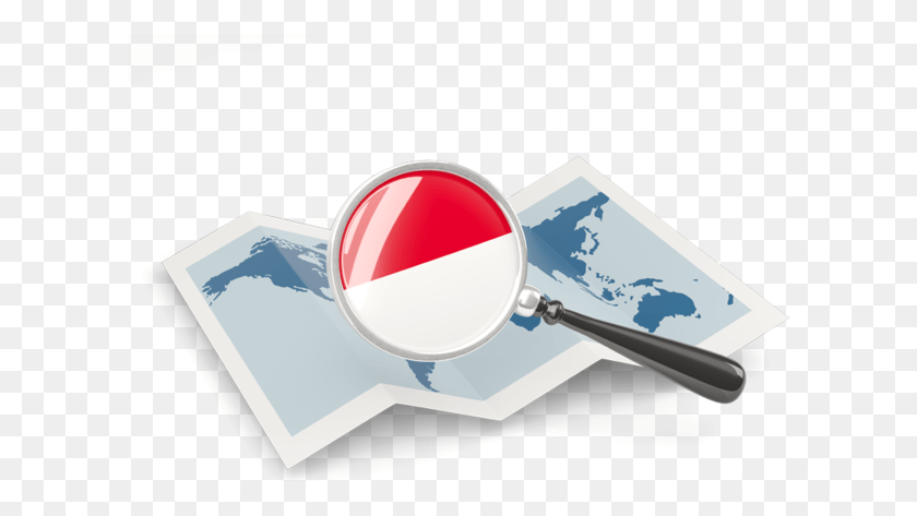 608x413 Значок Карты Индонезии, Увеличительное Стекло, Лента Hd Png Скачать