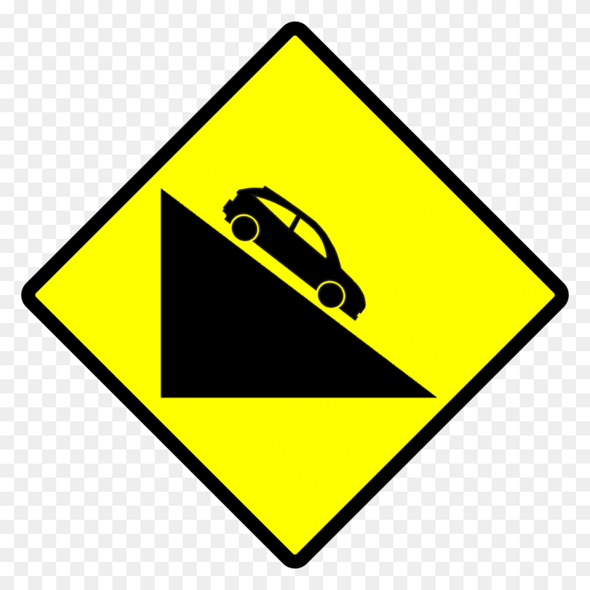 1141x1142 Индонезийский Новый Дорожный Знак 2B Опасный Спуск Впереди Дорожный Знак, Символ, Знак, Стоп-Знак Hd Png Скачать