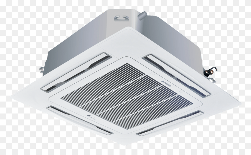 965x568 Indoor 4 Way Cassette Unit Vrf Ceiling Cassette Aircon, Solar Panels, Electrical Device, Air Conditioner HD PNG Download