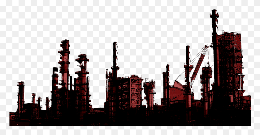 1905x925 Промышленный Дымоход, Завод, Здание, Нефтеперерабатывающий Завод Hd Png Скачать