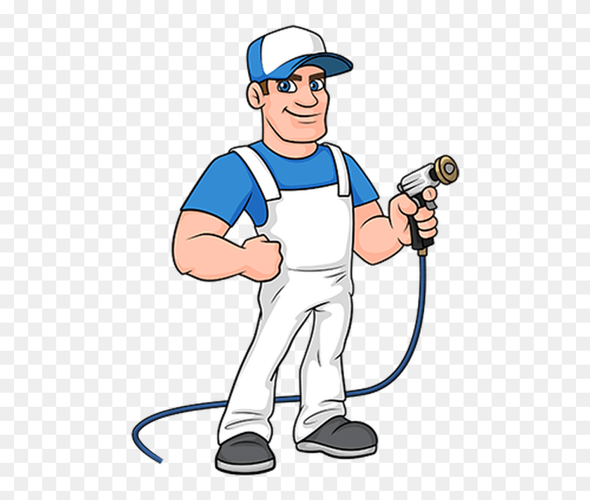 477x653 Industry Painter Cartoon, Person, Human, Power Drill Descargar Hd Png
