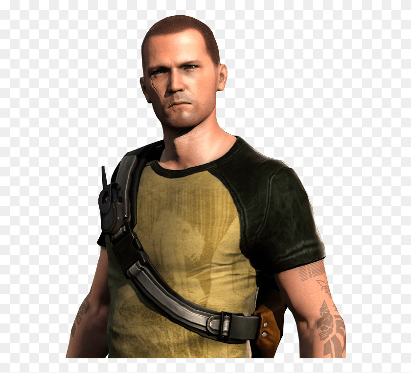 575x701 Infamous 2 Cole, Person, Human, Man HD PNG Download