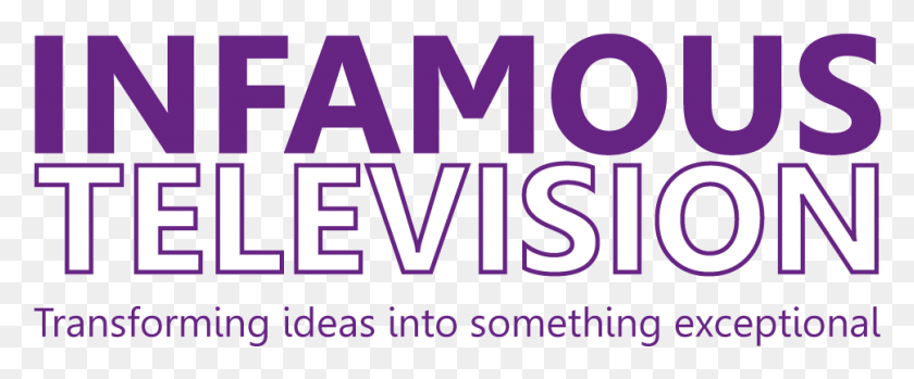 969x360 Infamous Television Was Formed By John Mchugh In 2015 Graphic Design, Text, Purple, Alphabet HD PNG Download