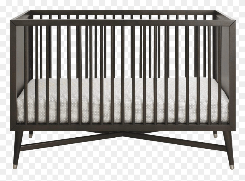 1089x785 Infant Bed Clipart Mid Century Black Cribs, Furniture, Crib, Electronics HD PNG Download