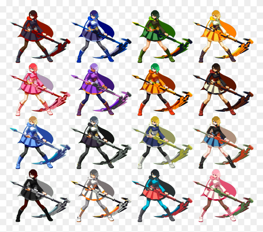 1201x1051 Infinite Time Loops Rwby Loops Blazblue Cross Tag Battle Color Palette, Person, Human, People HD PNG Download