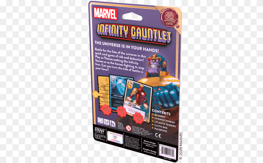 325x520 Infinity Gauntlet A Love Letter Game Z Man Games Marvel Studios, Advertisement, Poster, Scoreboard, Clothing Sticker PNG