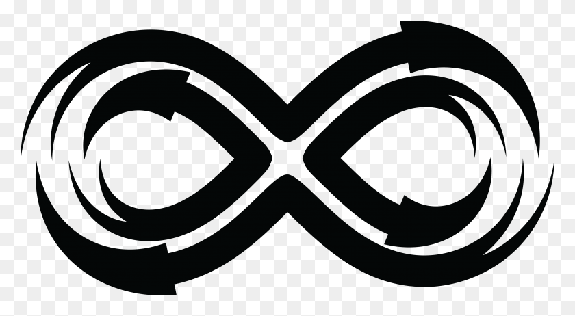4000x2063 Символ Бесконечности Компьютерные Иконки Логотип Бесконечности Черный И Белый, Символ, Товарный Знак, Эмблема Hd Png Скачать