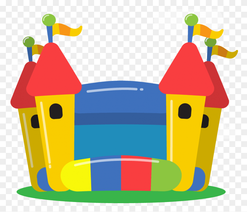 964x817 Inflatable Fun For All Premium Affordable Inflatable Bouncy Castle Cartoon Transparent, Play Area, Playground, Outdoor Play Area Descargar Hd Png