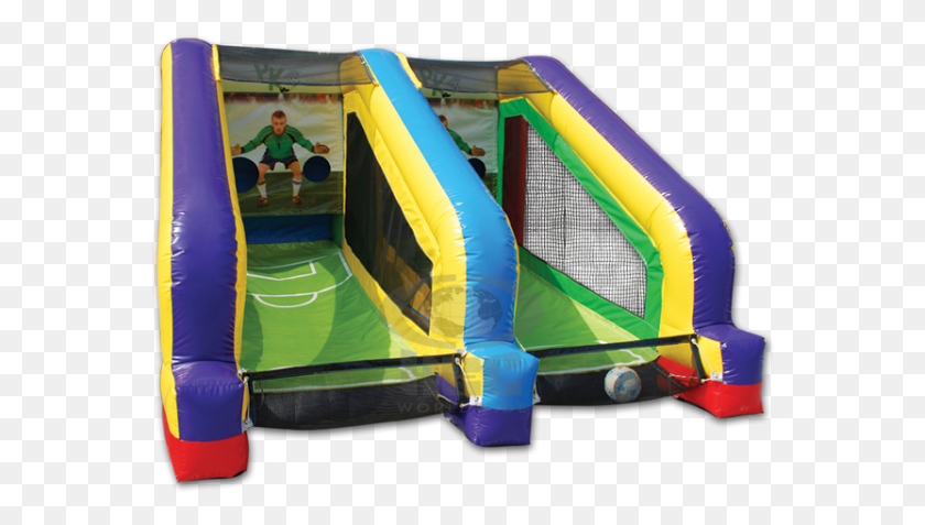 567x417 Inflatable Soccer Game Inflatable, Person, Human, Tent HD PNG Download
