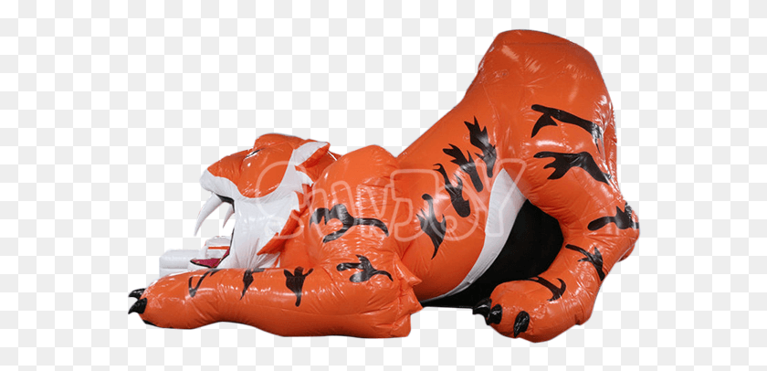 564x346 Inflatable Tiger Slide Inflatable, Clothing, Apparel, Lifejacket HD PNG Download